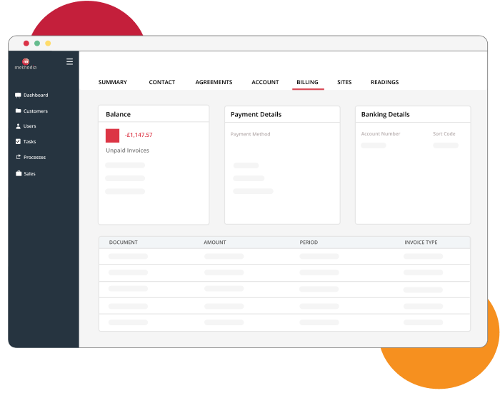 methodia customer portal billing